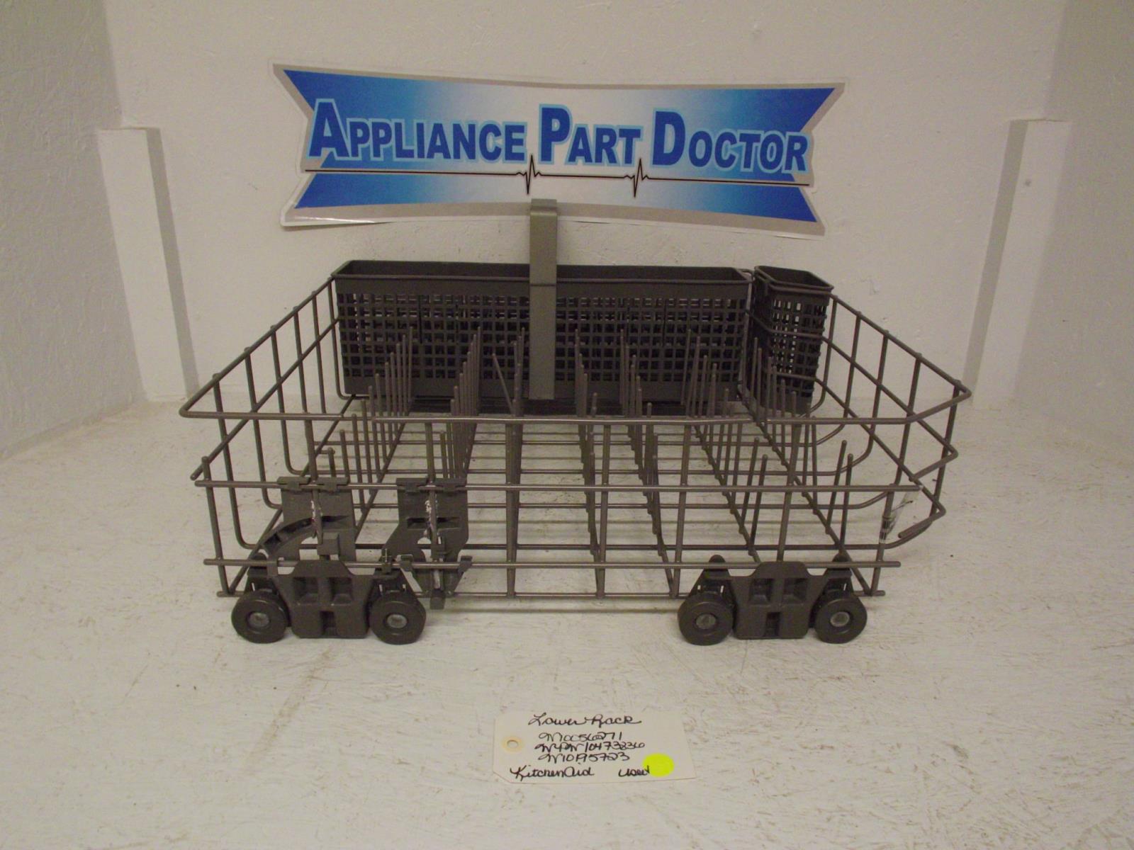 KitchenAid Dishwasher W10056271 WPW10473836 W10195723 Lower Rack Used KitchenAid Dishwasher W10056271 WPW10473836 W10195723 Lower Rack Used